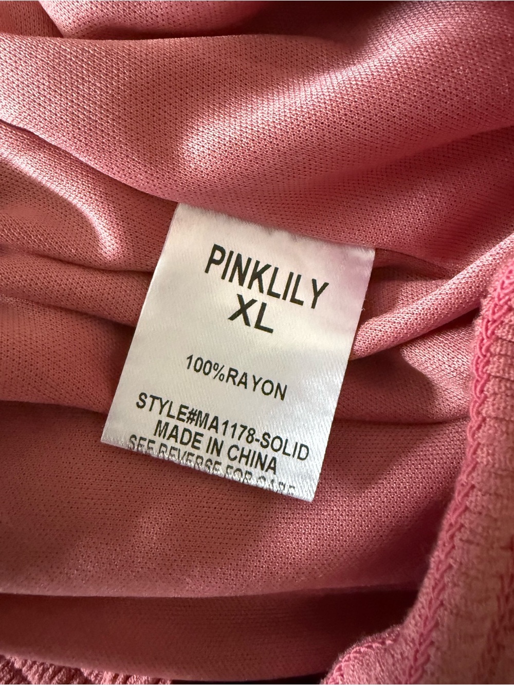 Pink Lily Pink Rayon Mini Skirt XL - Picture 3 of 3